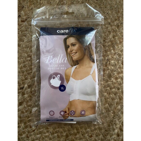 Carefix Bella Seamless Post Op Surgery Compression Bra White Size XL - Picture 1 of 10